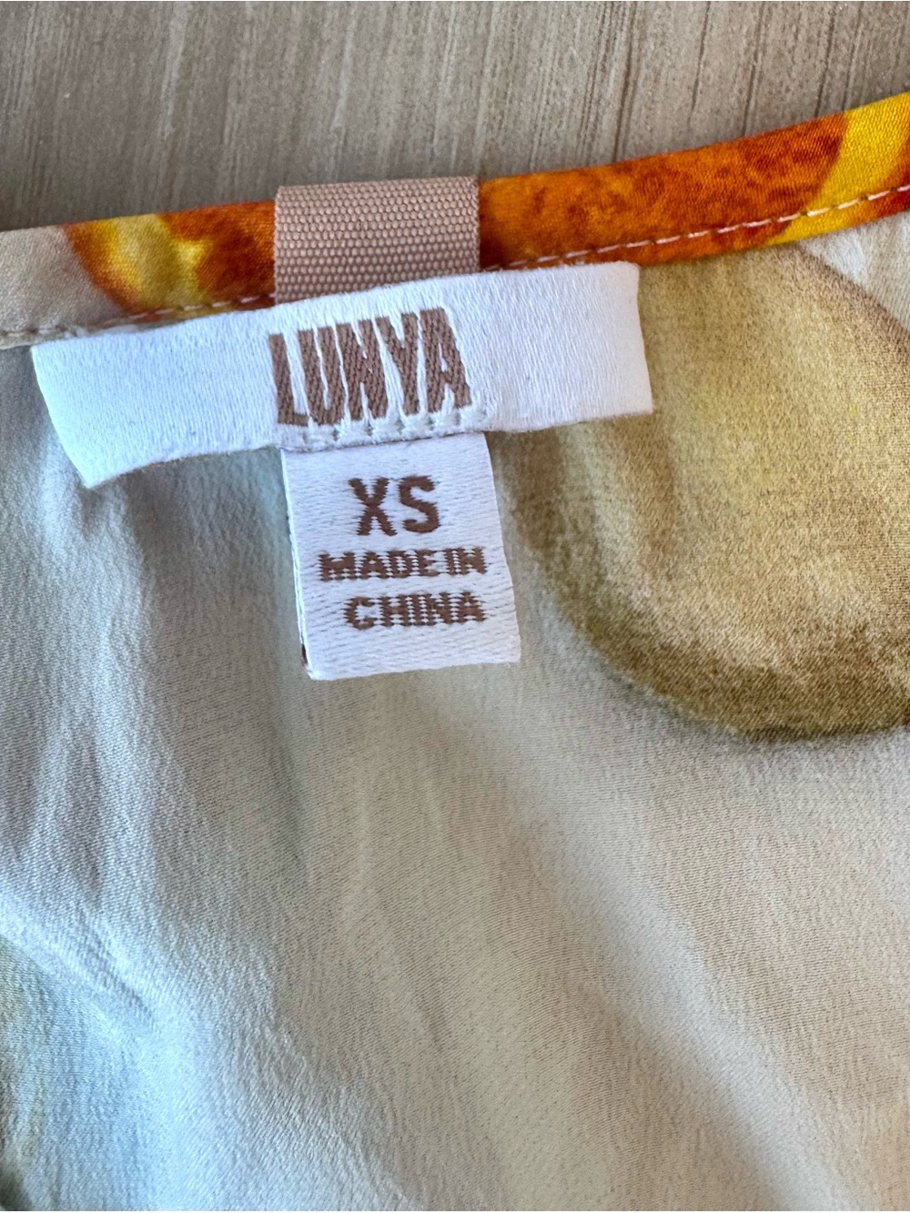 Lunya Washable Silk Tulip Back Set XS Citrus Fruit Pajamas - Picture 3 of 11